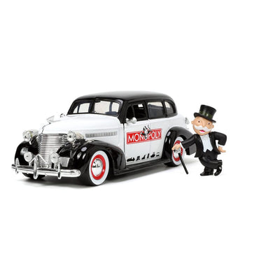 Monopoly Hollywood Rides Diecast Model 1/24 1939 Chevrolet Master Deluxe with Monopoly Figure - Action Figures - Jada Toys - Hobby Figures UK