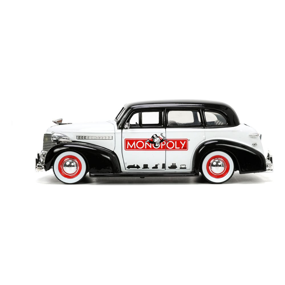 Monopoly Hollywood Rides Diecast Model 1/24 1939 Chevrolet Master Deluxe with Monopoly Figure - Action Figures - Jada Toys - Hobby Figures UK