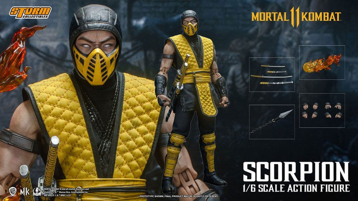 Figurine Storm Collectibles - Mortal Kombat 11 - Scorpion - 1/6 (environ 30 Cm) - Neuve