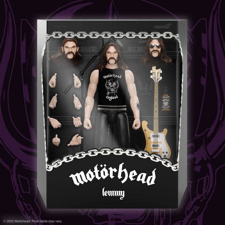 Figura De Lemmy Kilmister De Motörhead - 16 Cm, Incluye Base Y