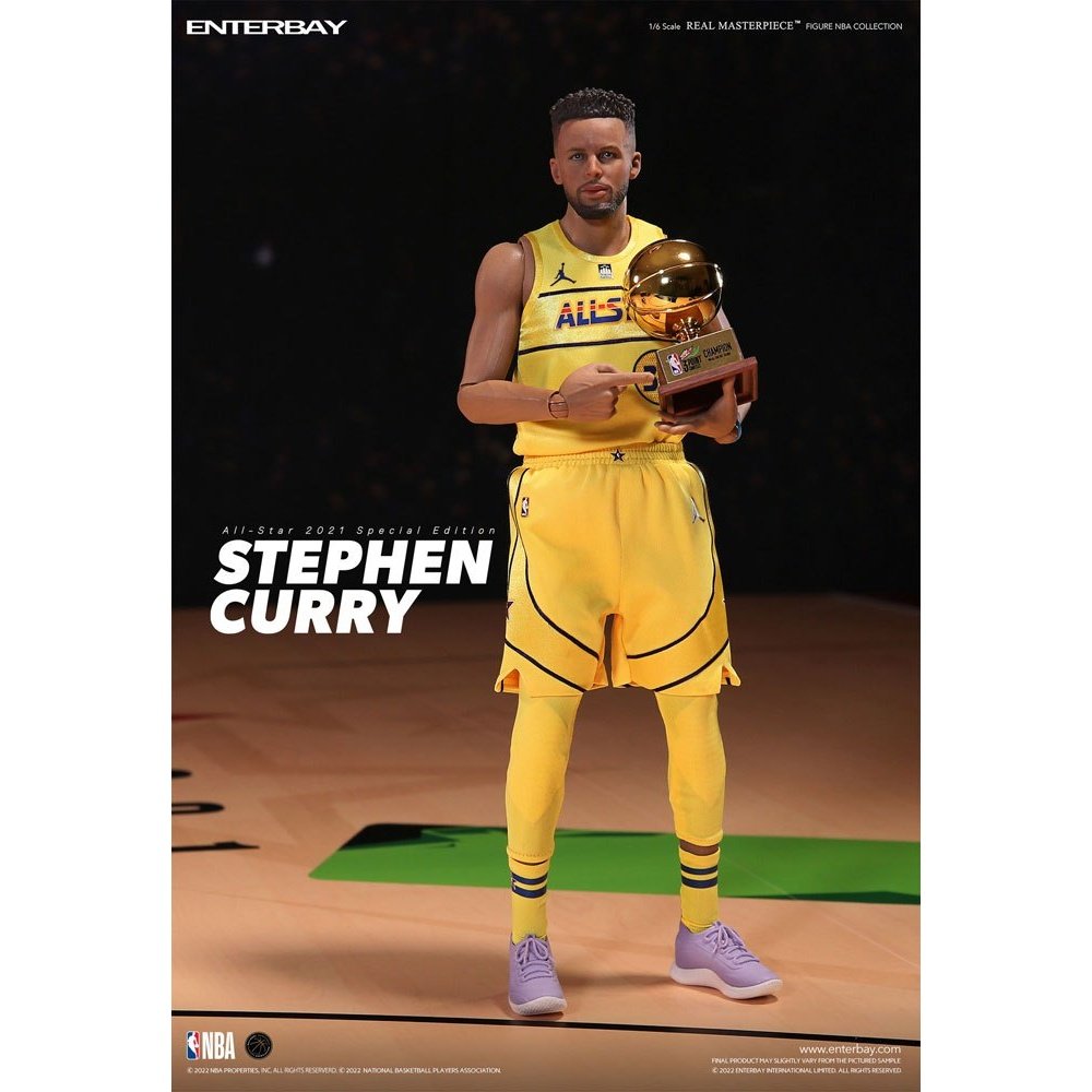 NBA Collection Real Masterpiece Action Figure 1/6 Stephen Curry All Star 2021 Special Edition 30cm