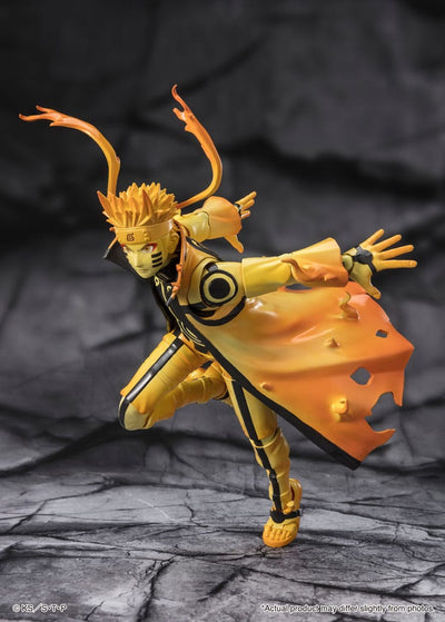 Naruto S.H. Figuarts Action Figure Naruto Uzumaki (Kurama Link Mode) - Courageous Strength That Binds - 15cm - Action Figures - Bandai Tamashii Nations - Hobby Figures UK