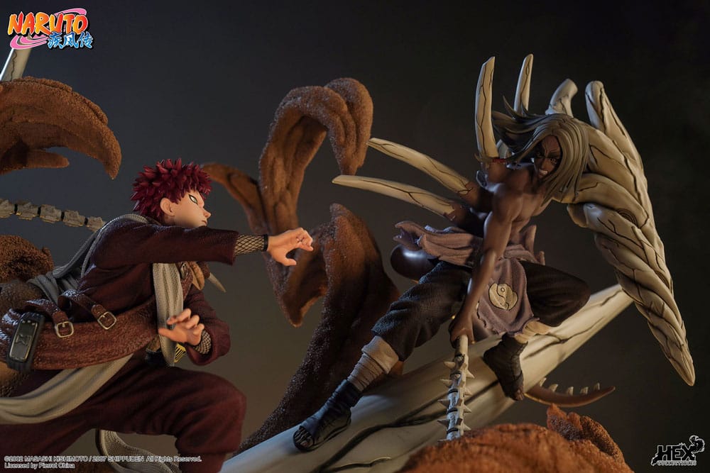 Naruto Shippuden Elite Dynamic Statue 1/6 Gaara vs Kimimaro 61cm - Scale Statue - HEX Collectibles - Hobby Figures UK