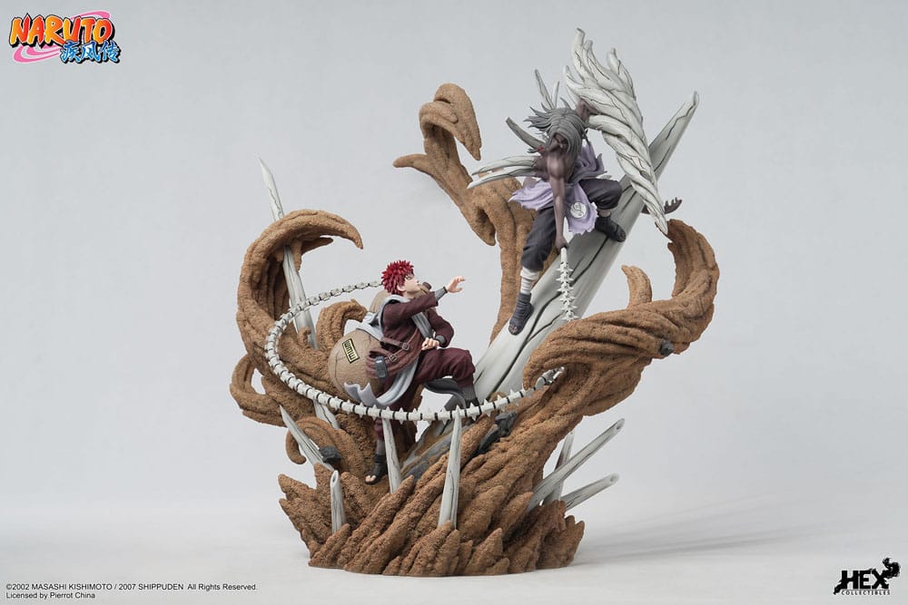 Naruto Shippuden Elite Dynamic Statue 1/6 Gaara vs Kimimaro 61cm - Scale Statue - HEX Collectibles - Hobby Figures UK