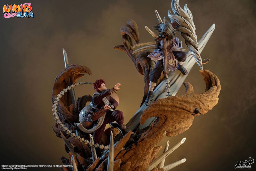 Naruto Shippuden Elite Dynamic Statue 1/6 Gaara vs Kimimaro 61cm - Scale Statue - HEX Collectibles - Hobby Figures UK