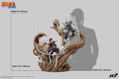 Naruto Shippuden Elite Dynamic Statue 1/6 Gaara vs Kimimaro 61cm - Scale Statue - HEX Collectibles - Hobby Figures UK