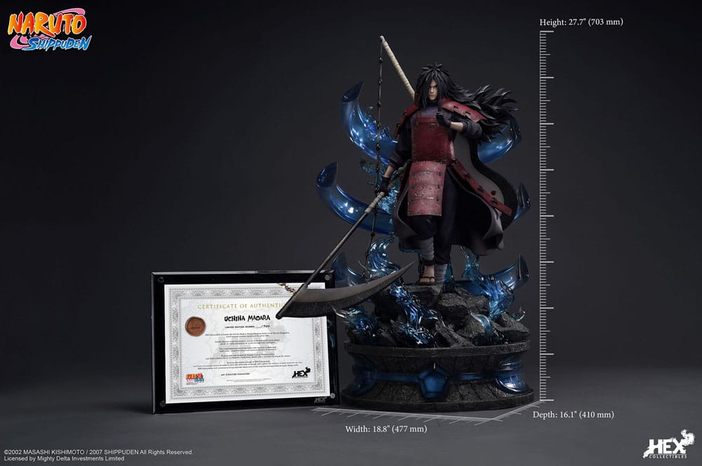 Naruto Shippuden Master Museum Statue 1/4 Uchiha Madara 70cm - Scale Statue - HEX Collectibles - Hobby Figures UK