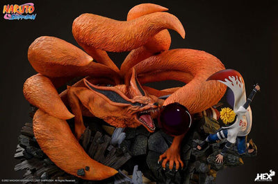 Naruto Shippuden Statue 1/8 Battle of Destiny Namikaze Minato vs Kurama 59cm - Scale Statue - HEX Collectibles - Hobby Figures UK