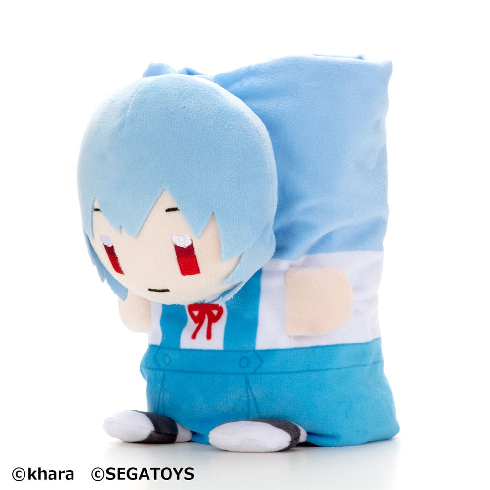 Neon Genesis Evangelion Roll-Up Plush Figure Rei Ayanami 23cm - Plush - Sega - Hobby Figures UK