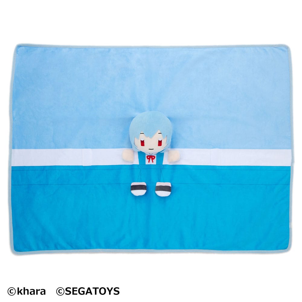 Neon Genesis Evangelion Roll-Up Plush Figure Rei Ayanami 23cm - Plush - Sega - Hobby Figures UK