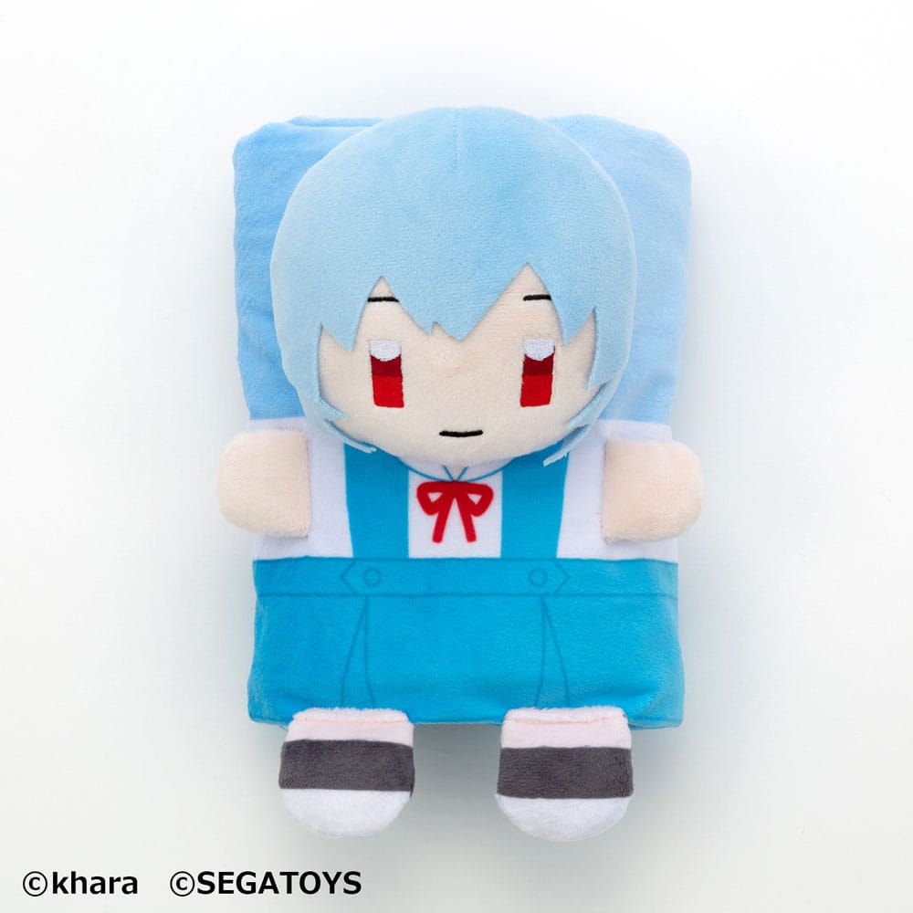 Neon Genesis Evangelion Roll-Up Plush Figure Rei Ayanami 23cm - Plush - Sega - Hobby Figures UK