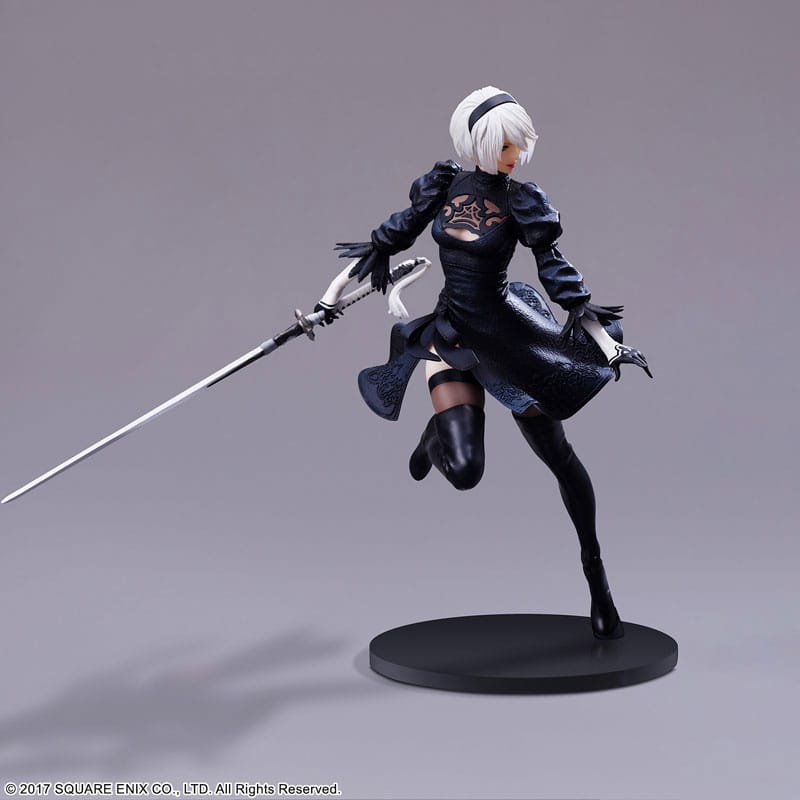 NieR:Automata FORM-ISM PVC Statue YoRHa Android 2B (YoRHa No.2 Type B) No Goggles Ver. 18cm - Scale Statue - Square-Enix - Hobby Figures UK