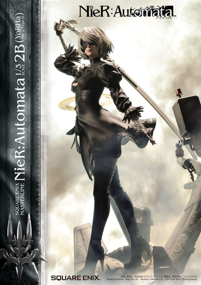 NieR Automata Statue 1/3 2B (YorHa No. 2 Type B) 95cm - Scale Statue - Square-Enix - Hobby Figures UK