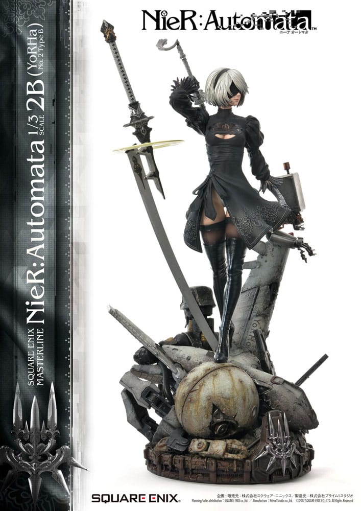 NieR Automata Statue 1/3 2B (YorHa No. 2 Type B) 95cm - Scale Statue - Square-Enix - Hobby Figures UK