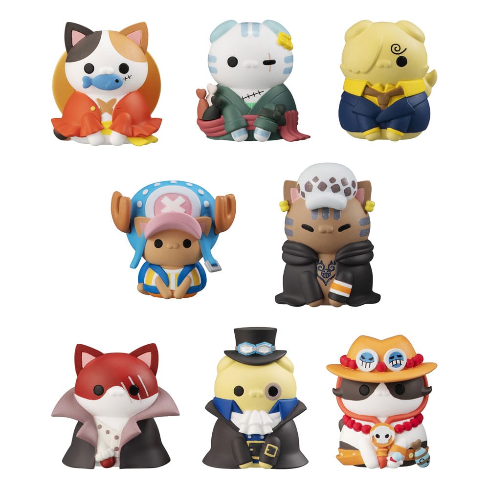 One Piece Mega Cat Project Trading Figures NyanPieceNyan! Vol. 1 I'm Gonna Be King of Paw-Rates 3cm (8) - Mini Figures - Megahouse - Hobby Figures UK