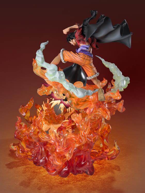 One Piece Figuarts ZERO Extra Battle PVC Statue Monkey D. Luffy Red Roc 'Hellfire Pistol' 44cm - Scale Statue - Bandai Tamashii Nations - Hobby Figures UK