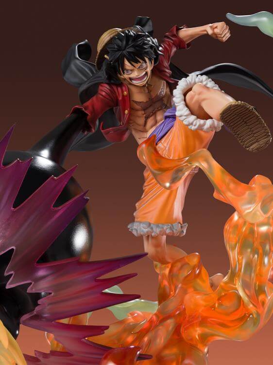 One Piece Figuarts ZERO Extra Battle PVC Statue Monkey D. Luffy Red Roc 'Hellfire Pistol' 44cm - Scale Statue - Bandai Tamashii Nations - Hobby Figures UK