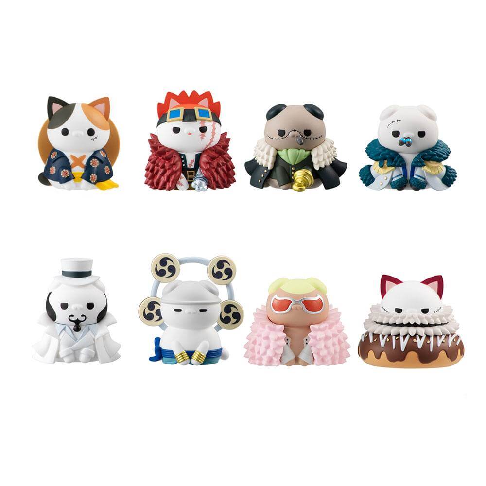 One Piece Mega Cat Project Trading Figure 3cm NyanPieceNyan! Ver. Luffy with Rivals Assortment - Mini Figures - Megahouse - Hobby Figures UK
