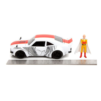 One Punch Man Hollywood Rides Diecast Model 1/24 1974 Mazda RX-3 with One Punch Man Figure - Action Figures - Jada Toys - Hobby Figures UK