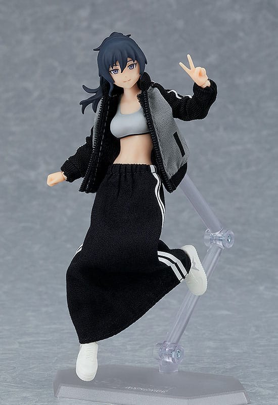 Original Character Figma Action Figure Female Body (Makoto) with Tracksuit + Tracksuit Skirt Outfit 13cm - Action Figures - Max Factory - Hobby Figures UK