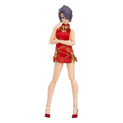 Original Character Figma Action Figure Female Body (Mika) with Mini Skirt Chinese Dress Outfit 13cm - Action Figures - Max Factory - Hobby Figures UK