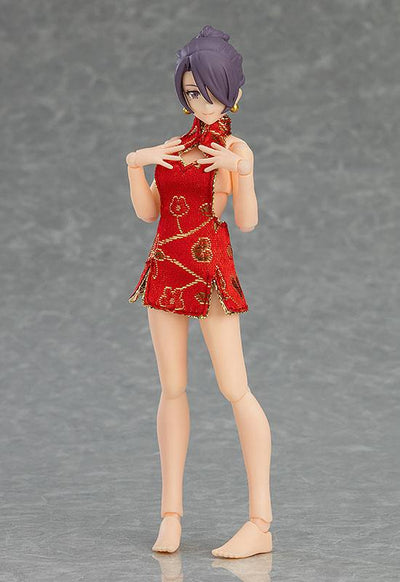 Original Character Figma Action Figure Female Body (Mika) with Mini Skirt Chinese Dress Outfit 13cm - Action Figures - Max Factory - Hobby Figures UK
