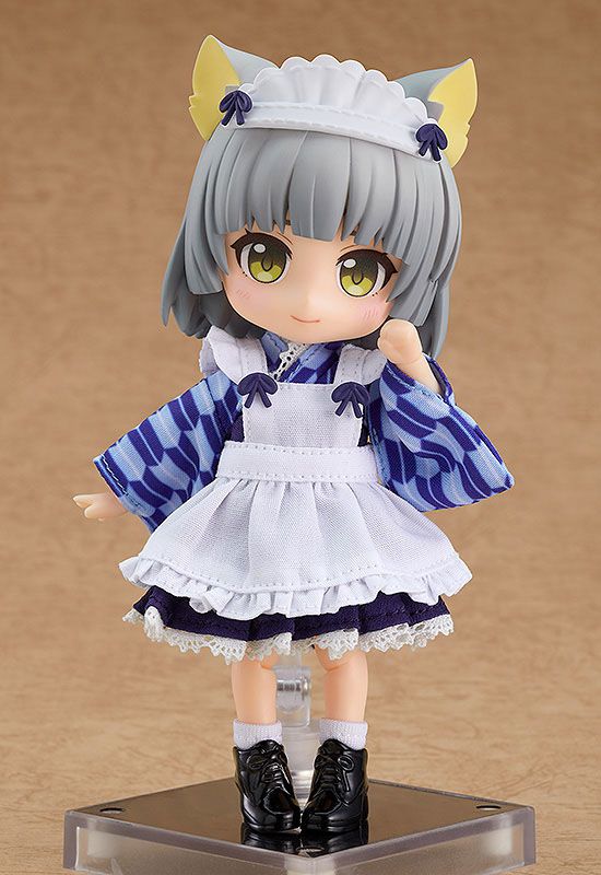 Original Character Parts for Nendoroid Doll Figures Outfit Set Japanese-Style Maid Blue - Mini Figures - Good Smile Company - Hobby Figures UK
