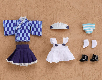 Original Character Parts for Nendoroid Doll Figures Outfit Set Japanese-Style Maid Blue - Mini Figures - Good Smile Company - Hobby Figures UK