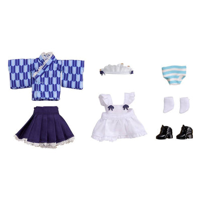 Original Character Parts for Nendoroid Doll Figures Outfit Set Japanese-Style Maid Blue - Mini Figures - Good Smile Company - Hobby Figures UK