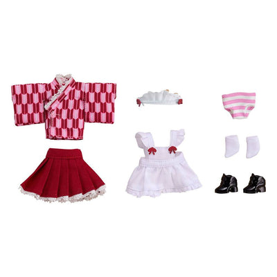 Original Character Parts for Nendoroid Doll Figures Outfit Set Japanese-Style Maid Pink - Mini Figures - Good Smile Company - Hobby Figures UK