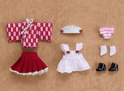 Original Character Parts for Nendoroid Doll Figures Outfit Set Japanese-Style Maid Pink - Mini Figures - Good Smile Company - Hobby Figures UK