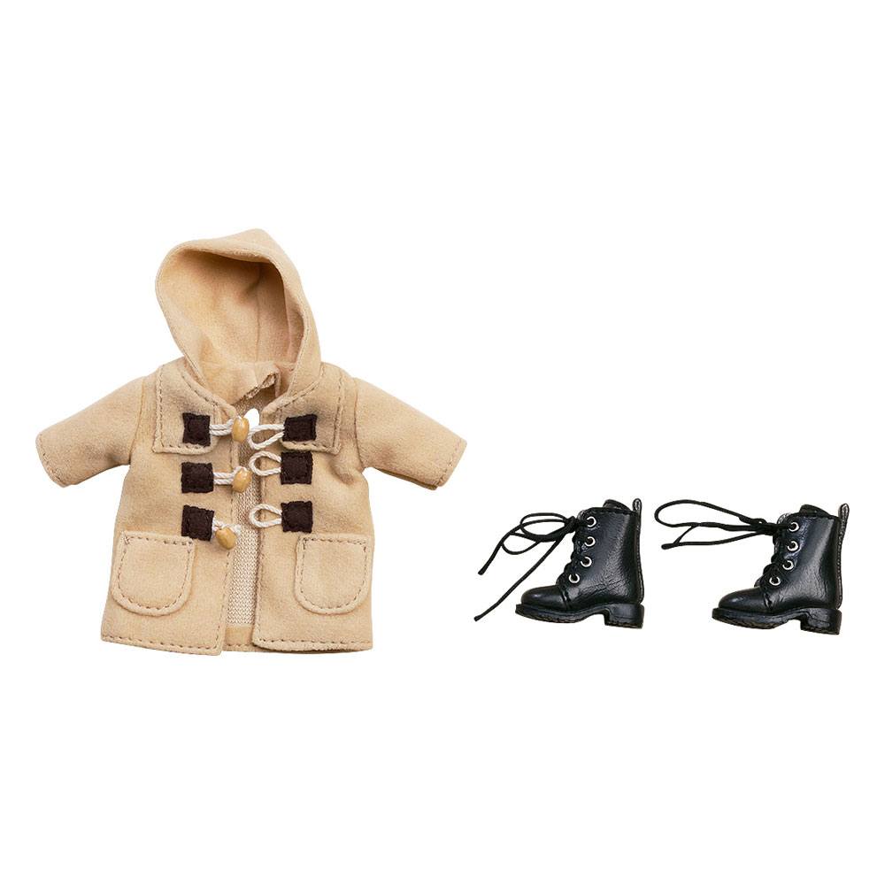 Original Character Parts for Nendoroid Doll Figures Warm Clothing Set: Boots & Duffle Coat (Beige) - Mini Figures - Good Smile Company - Hobby Figures UK
