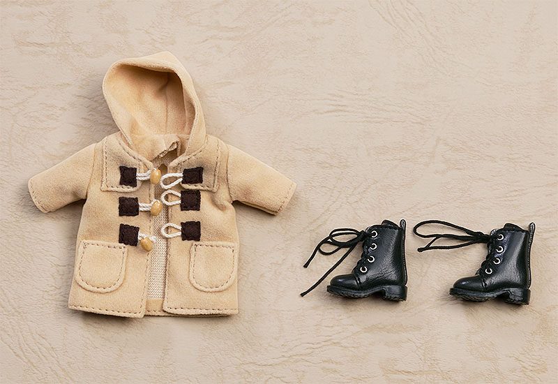 Original Character Parts for Nendoroid Doll Figures Warm Clothing Set: Boots & Duffle Coat (Beige) - Mini Figures - Good Smile Company - Hobby Figures UK