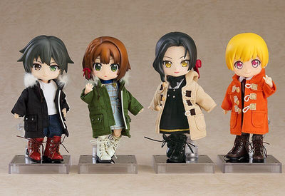 Original Character Parts for Nendoroid Doll Figures Warm Clothing Set: Boots & Duffle Coat (Orange) - Mini Figures - Good Smile Company - Hobby Figures UK