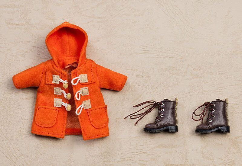 Original Character Parts for Nendoroid Doll Figures Warm Clothing Set: Boots & Duffle Coat (Orange) - Mini Figures - Good Smile Company - Hobby Figures UK