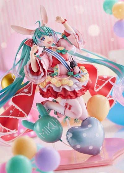 Miku Hatsune PVC Statue 1/7 Miku Hatsune Birthday 2021 (Pretty Rabbit Ver.) by Spiritale 21cm - Scale Statue - Square Enix - Hobby Figures UK