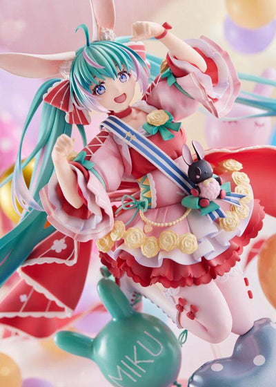 Miku Hatsune PVC Statue 1/7 Miku Hatsune Birthday 2021 (Pretty Rabbit Ver.) by Spiritale 21cm - Scale Statue - Square Enix - Hobby Figures UK
