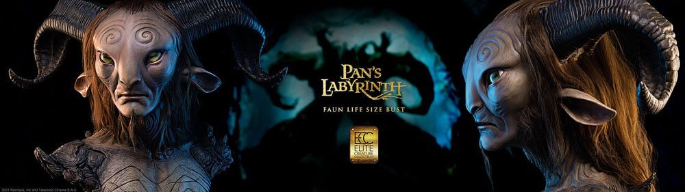 Pans Labyrinth Life-Size Bust Faun 75cm - Scale Statue - Elite Creature Collectibles - Hobby Figures UK