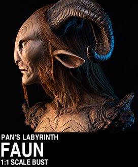 Pans Labyrinth Life-Size Bust Faun 75cm - Scale Statue - Elite Creature Collectibles - Hobby Figures UK