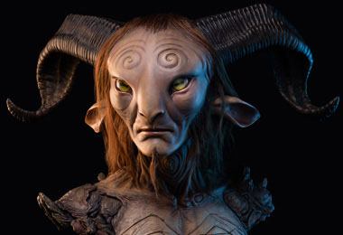 Pans Labyrinth Life-Size Bust Faun 75cm - Scale Statue - Elite Creature Collectibles - Hobby Figures UK