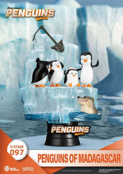 Penguins of Madagascar D-Stage PVC Diorama Skipper, Kowalski, Private & Rico 14cm - Scale Statue - Beast Kingdom Toys - Hobby Figures UK