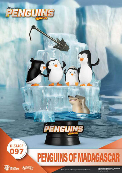 Penguins of Madagascar D-Stage PVC Diorama Skipper, Kowalski, Private & Rico 14cm - Scale Statue - Beast Kingdom Toys - Hobby Figures UK