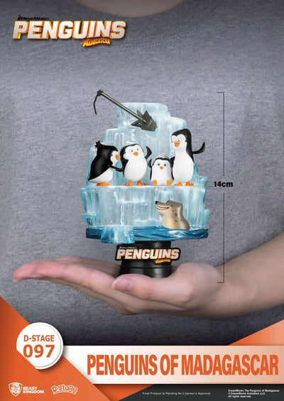 Penguins of Madagascar D-Stage PVC Diorama Skipper, Kowalski, Private & Rico 14cm - Scale Statue - Beast Kingdom Toys - Hobby Figures UK
