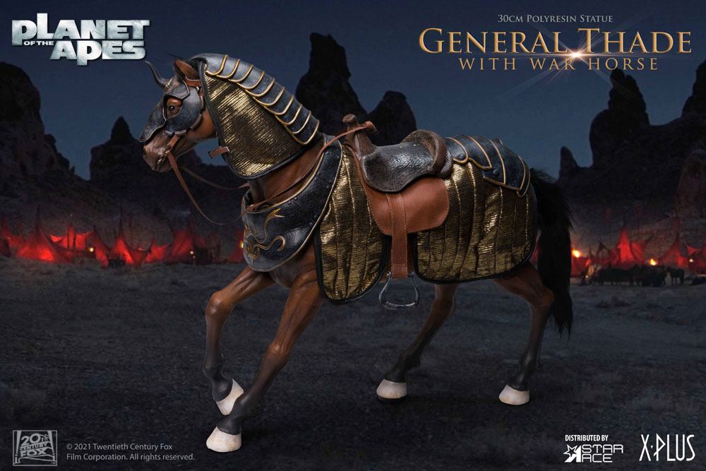 Planet of the Apes Statue General Thade with Horse 30cm - Scale Statue - Star Ace - Hobby Figures UK