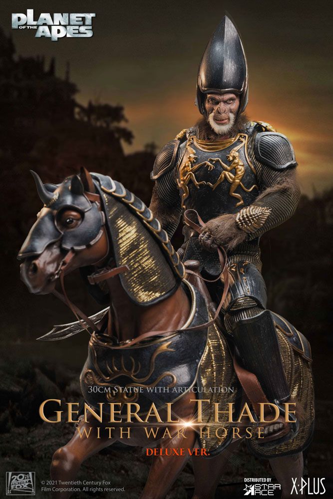 Planet of the Apes Statue General Thade with Horse 30cm - Scale Statue - Star Ace - Hobby Figures UK