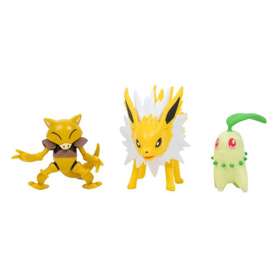 Pokémon Battle Figure 3-Pack Chikorita, Abra, Jolteon 5cm - Mini Figures - Jazwares - Hobby Figures UK