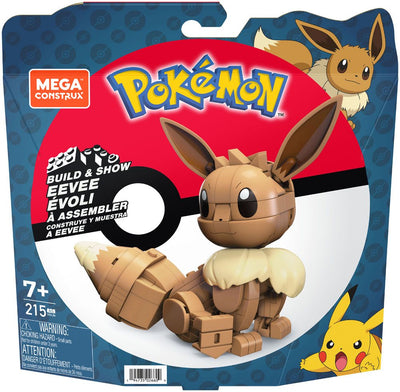 Pokémon Mega Construx Construction Set Build & Show Eevee 13cm - Construction Kit - Mattel - Hobby Figures UK