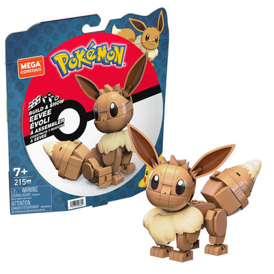 Pokémon Mega Construx Construction Set Build & Show Eevee 13cm - Construction Kit - Mattel - Hobby Figures UK
