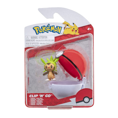 Pokémon Clip'n'Go Poké Balls Chespin & Poké Ball - Mini Figures - Jazwares - Hobby Figures UK