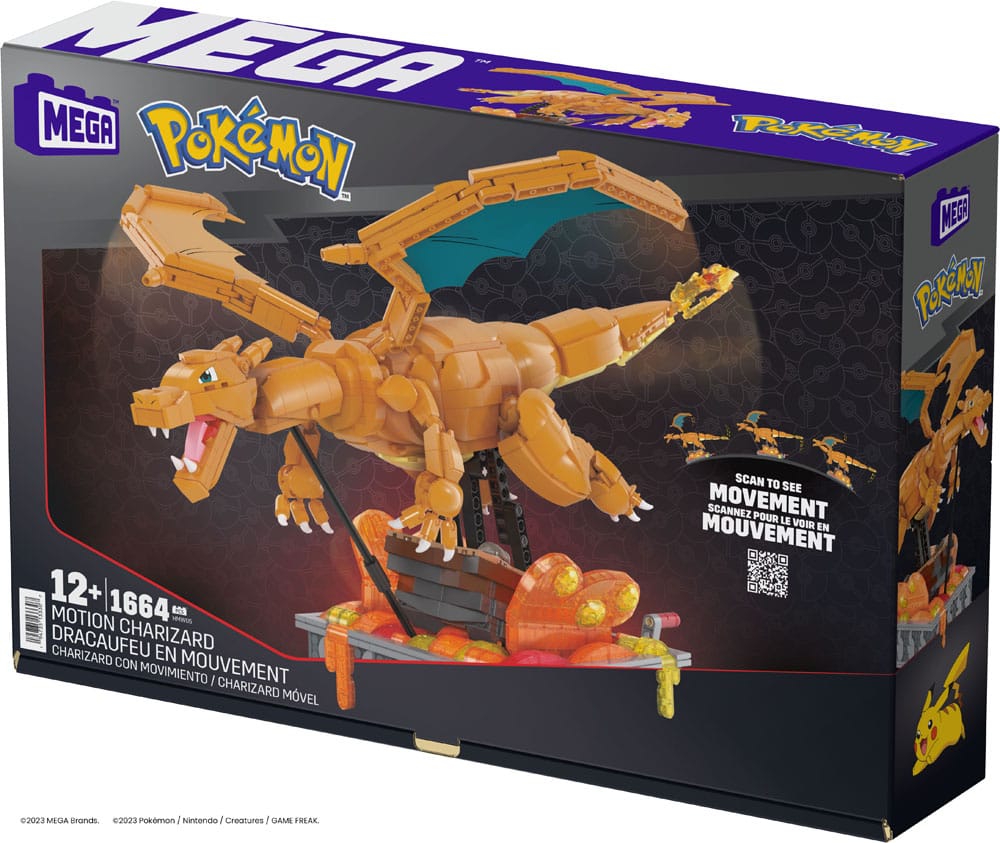 Pokémon Mega Construx Construction Set Motion Charizard 30cm - Construction Kit - Mattel - Hobby Figures UK